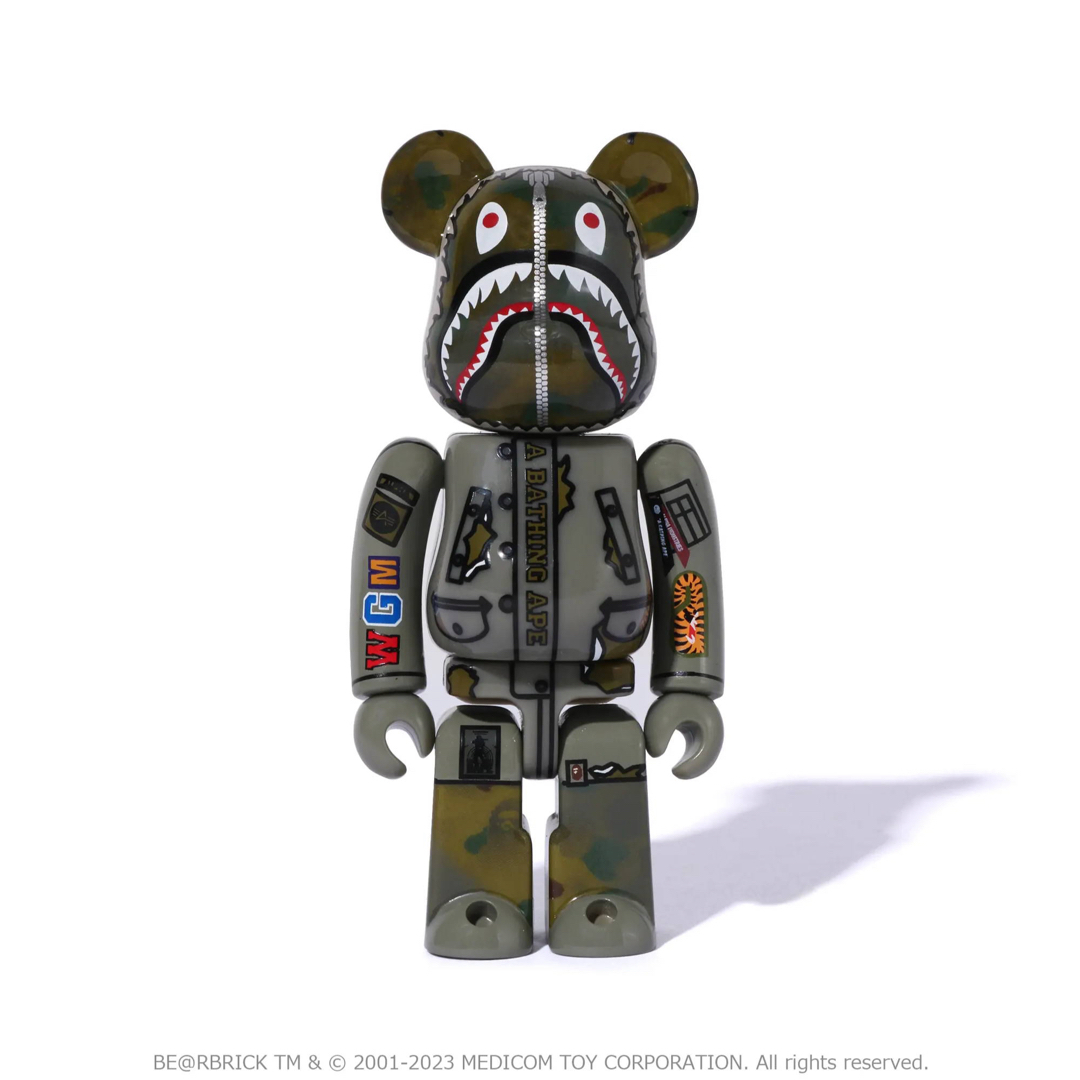 BE@RBRICK BAPE ALPHA CAMO SHARK 100% 400