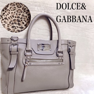 美品 ドルチェ&ガッバーナ Dolce&Gabbana 総柄 大容量 トートバッグ グレー系 Y01638