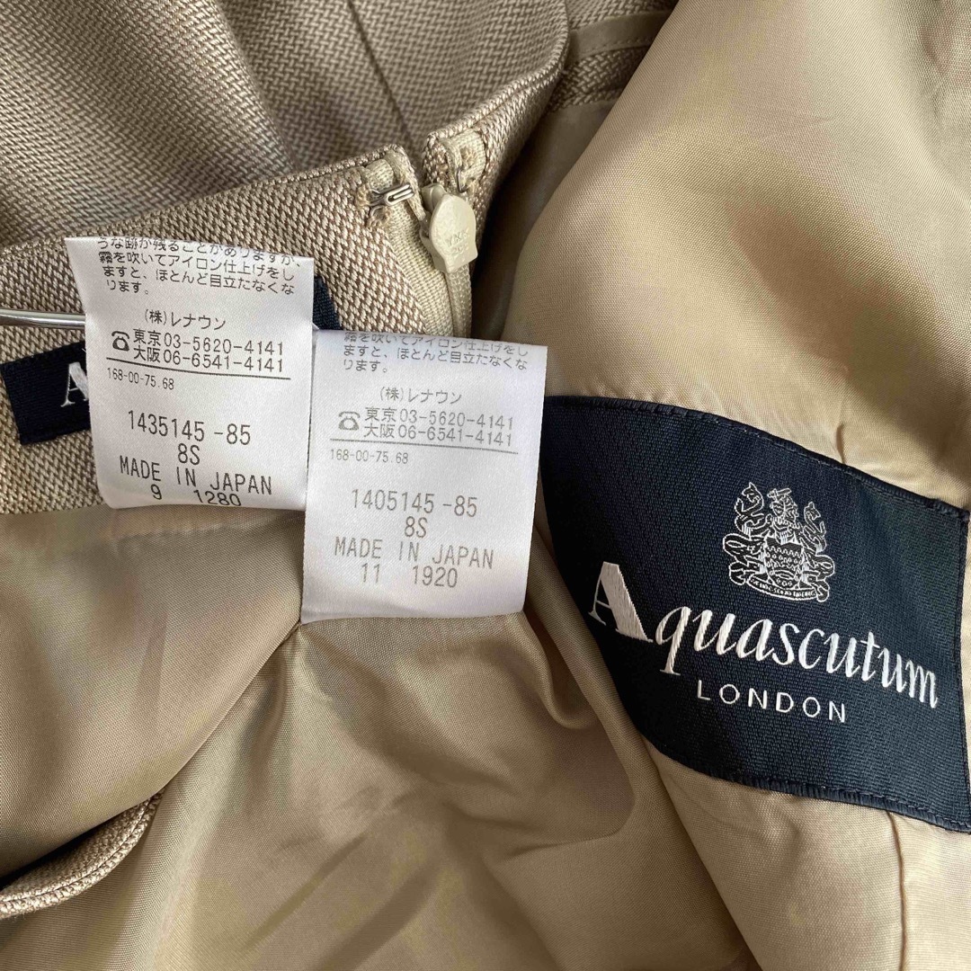 AQUA SCUTUM - アクアスキュータム 絹 シルク スカートスーツ 11 W68