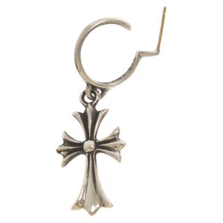 クロムハーツ(Chrome Hearts)のCHROME HEARTS クロムハーツ TINY CH CROSS/タイニーCHクロスフープ シルバーピアス シルバー(ピアス(片耳用))