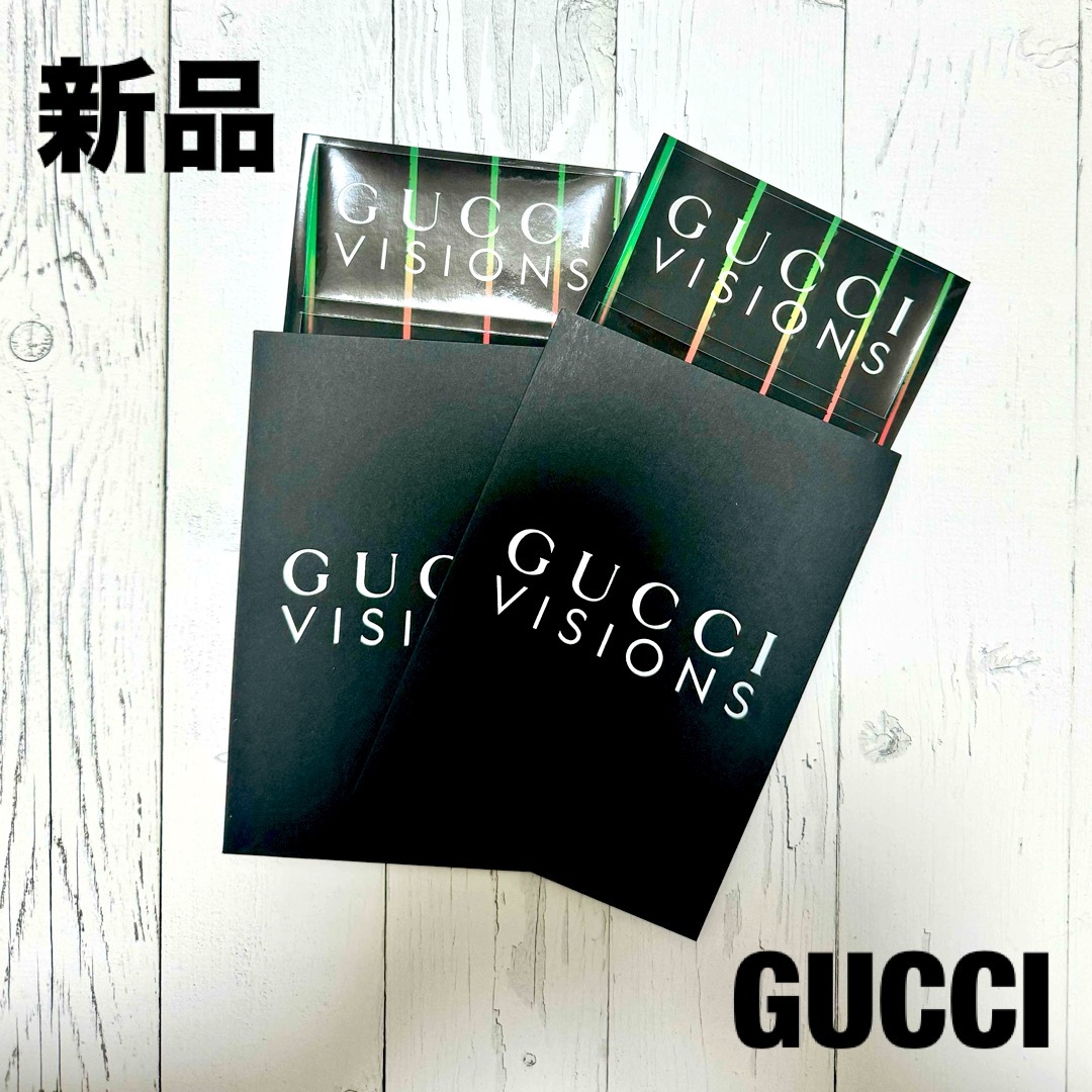 Gucci(グッチ)の【新品・未使用】GUCCI グッチ ステッカー VISIONS 2枚セット インテリア/住まい/日用品の文房具(ノート/メモ帳/ふせん)の商品写真