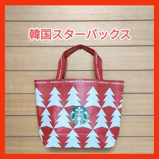 スターバックス(Starbucks)のスターバックス ★ 2022 ホリデー ショッパー エコバッグ レッド★韓国(エコバッグ)