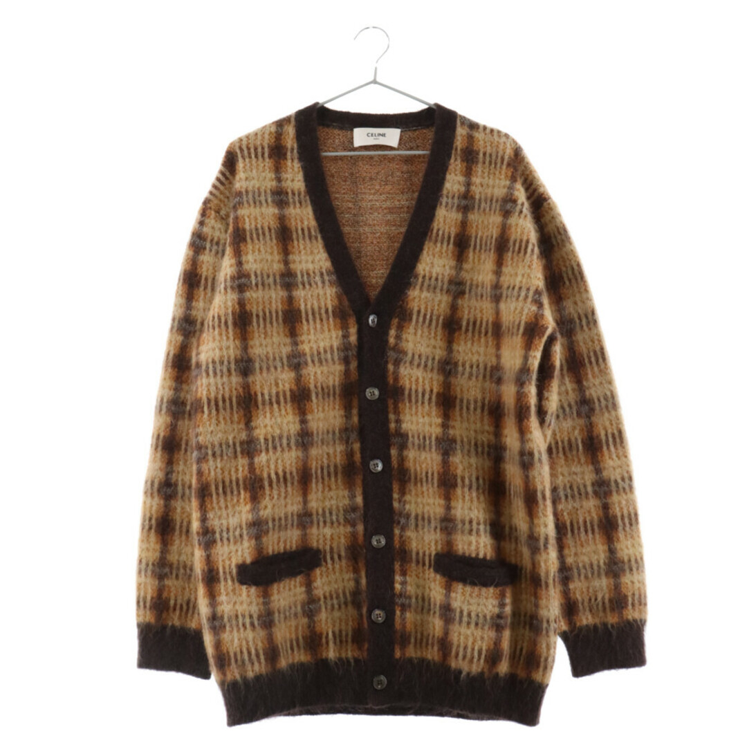 celine(セリーヌ)のCELINE セリーヌ 21AW Brush Domo Hair Cardigan ブラッシュモヘア ロングカーディガン ブラウン/ベージュ 2A26K730M メンズのトップス(カーディガン)の商品写真