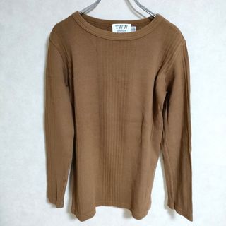 Traditional Weatherwear BASIC RIB CREW NECK サイズS カットソー ブラウン レディース トラディショナルウェザーウェア【中古】3-1229M△(カットソー(長袖/七分))