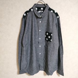 コムデギャルソンオムプリュス(COMME des GARCONS HOMME PLUS)のCOMME des GARCONS HOMME PLUS ドット切替シャンブレーシャツ PH-B021 長袖シャツ AD2011 グレー メンズ コムデギャルソンオムプリュス【中古】3-1229M△(シャツ)