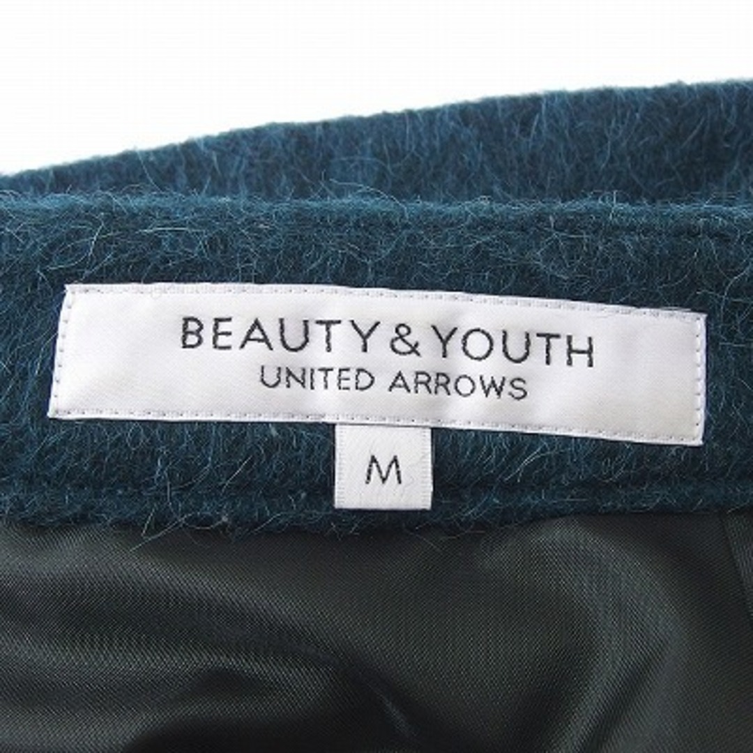 BEAUTY&YOUTH UNITED ARROWS(ビューティアンドユースユナイテッドアローズ)のBEAUTY&YOUTH スカート ミニ タック 裏地付き M グリーン  レディースのスカート(ミニスカート)の商品写真