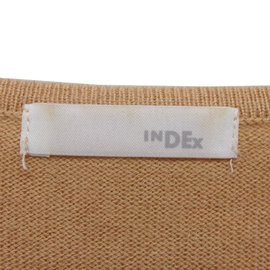 INDEX(インデックス)のインデックス INDEX ニット セーター 丸首 長袖 無地 M ベージュ  レディースのトップス(ニット/セーター)の商品写真