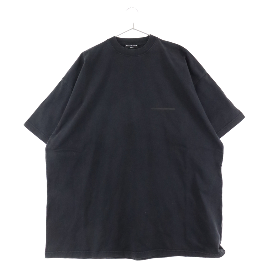 BALENCIAGA バレンシアガ 22AW Oversized T-shirt ロゴプリント オーバーサイズTシャツ 694576 TMVJ6 ブラック68センチ肩幅