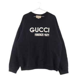 グッチ(Gucci)のGUCCI グッチ エンブロイダリー付き コットン スウェットシャツ ?756354 XJF0S ブラック(スウェット)