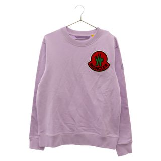 モンクレール(MONCLER)のMONCLER モンクレール CREWNECK WITH TAPESTRY PATCH クルーネック パッチロゴ ジーニアス クルーネック トレーナー 長袖 パープル H10928G00018(スウェット)