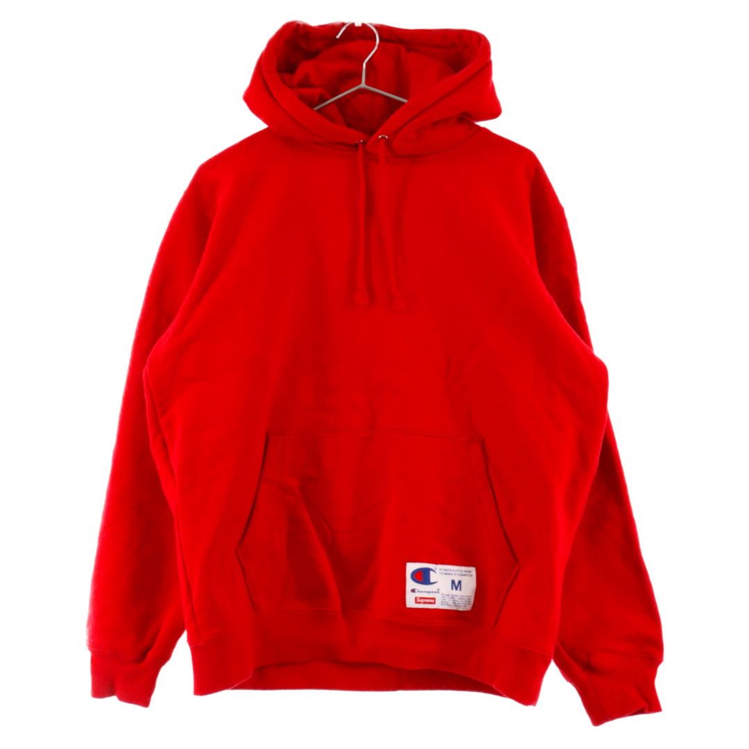 Supreme(シュプリーム)のSUPREME シュプリーム 19SS×champion Outline Hooded Sweatshirt アウトライン ロゴ刺繍 プルオーバーパーカー レッド メンズのトップス(パーカー)の商品写真