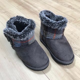 シマムラ(しまむら)のHarris Tweed  ファーブーツ ムートンブーツ ハリスツイード(ブーツ)