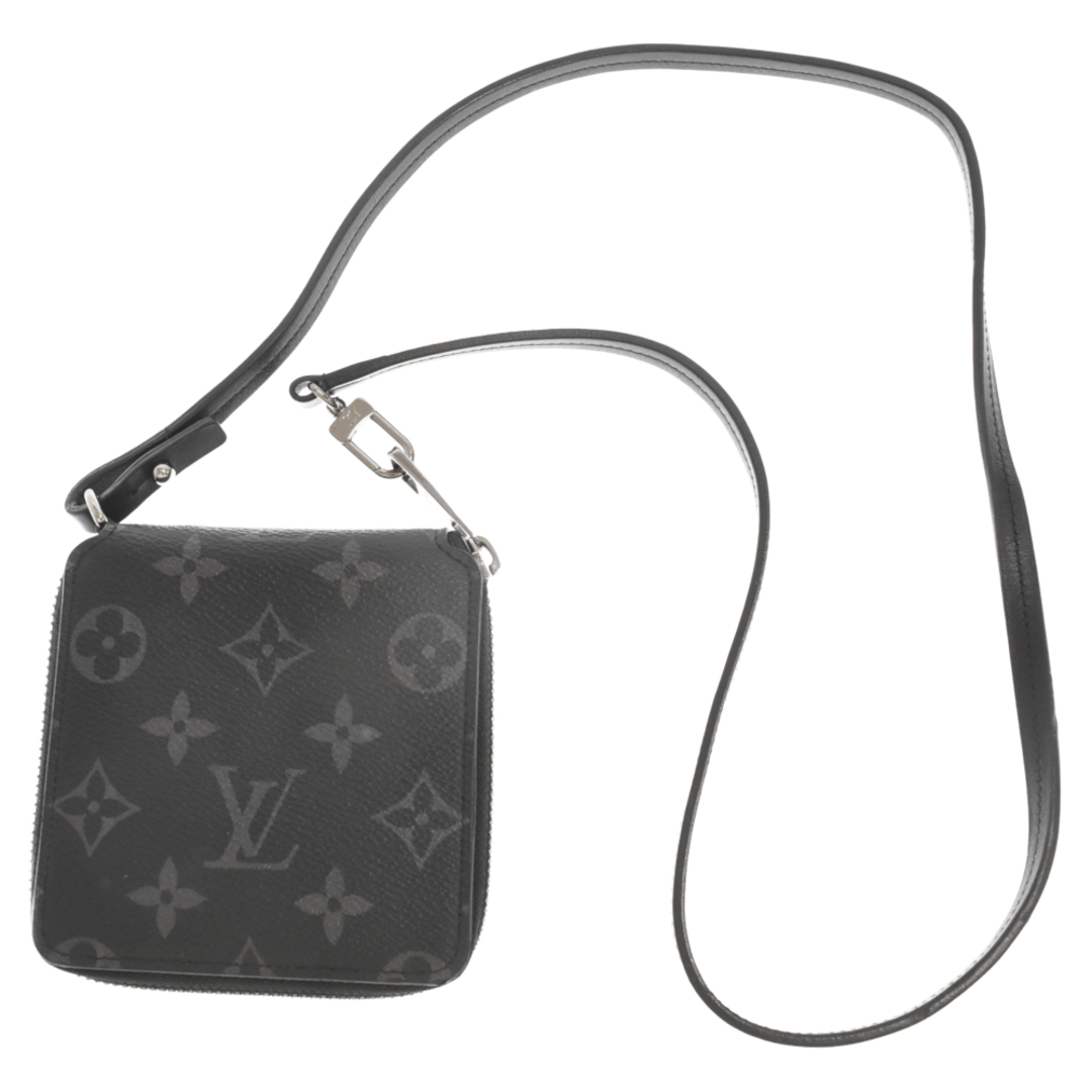 105センチ横幅LOUIS VUITTON ルイヴィトン ジッピーコンパクトウォレット モノグラムエクリプス ラウンドファスナー 二つ折り財布 ブラック M80426