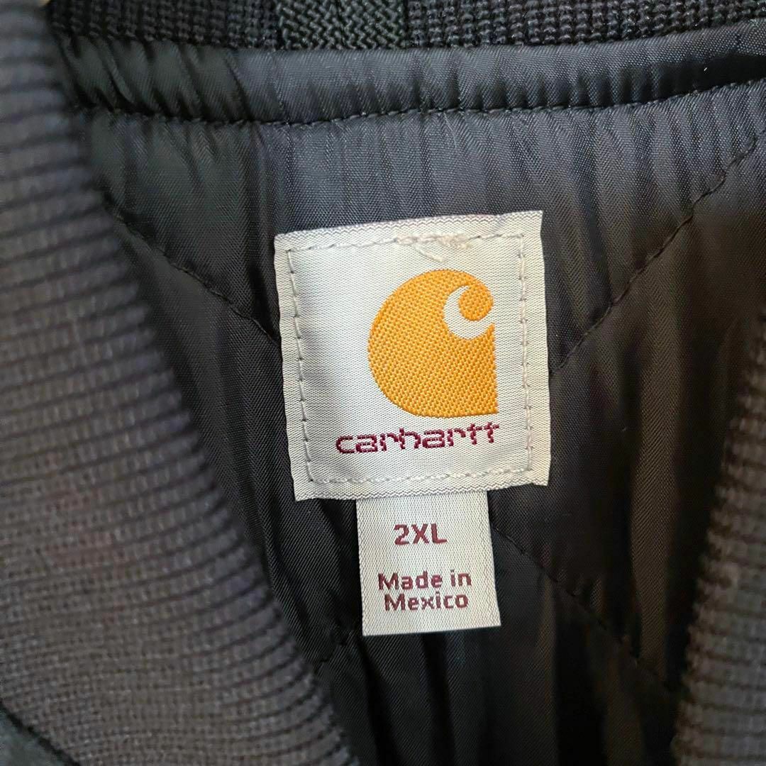 carhartt(カーハート)のヴィンテージ古着CARHARTTカーハート　ダック生地ジップアップワークベスト黒 メンズのトップス(ベスト)の商品写真