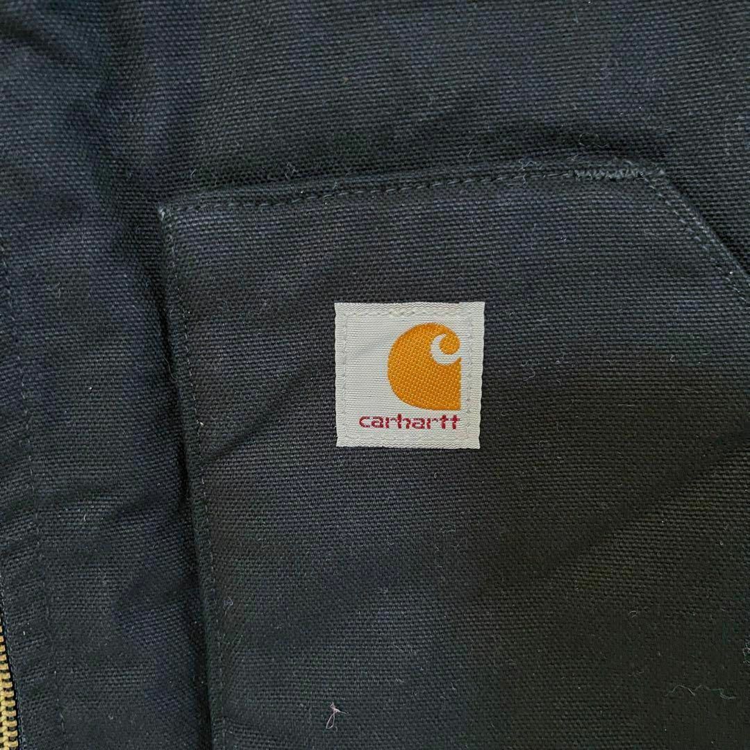 carhartt(カーハート)のヴィンテージ古着CARHARTTカーハート　ダック生地ジップアップワークベスト黒 メンズのトップス(ベスト)の商品写真