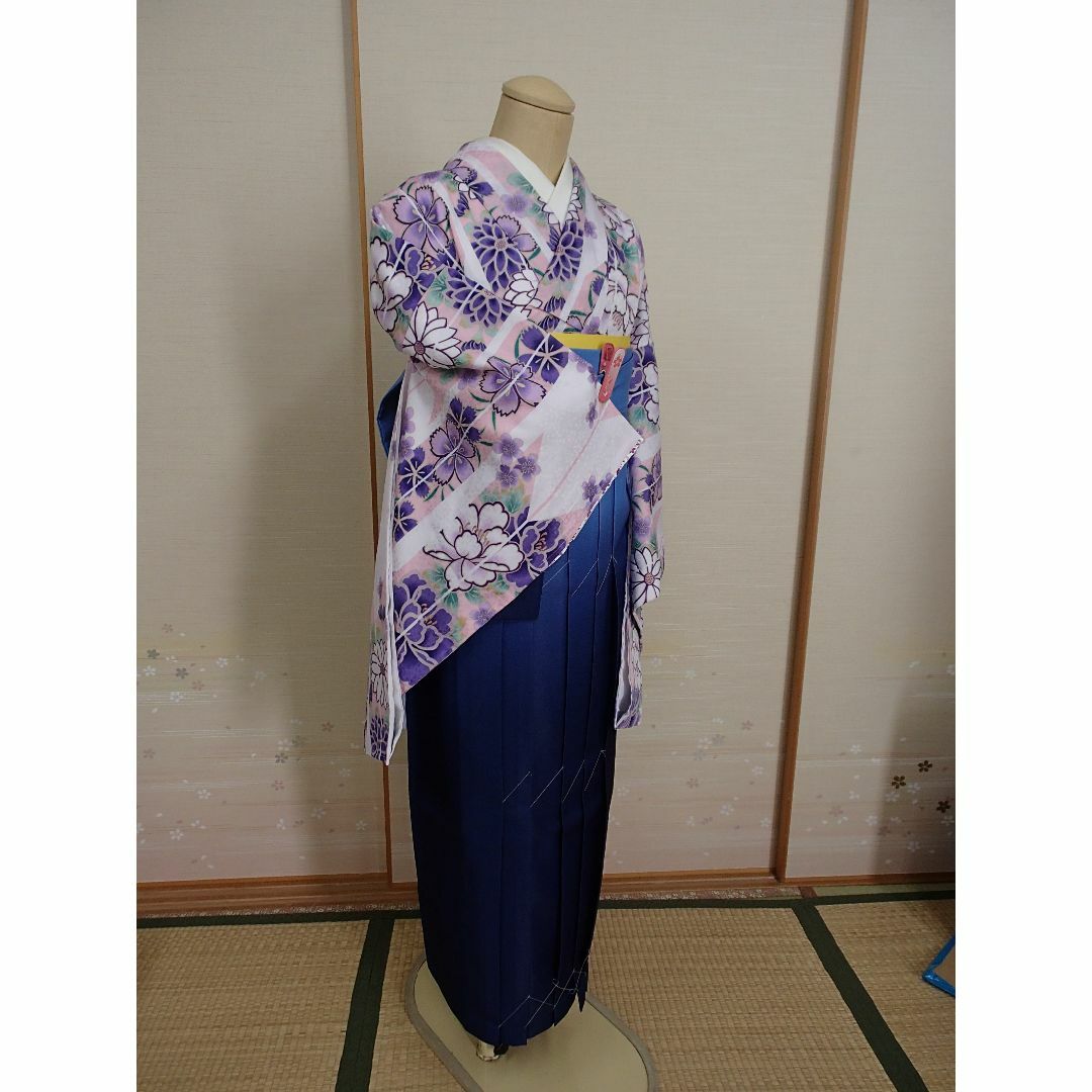 新品 卒業式 二尺袖着物 袴 3点セット 新品 卒業式 二尺袖着物 袴 3点セット