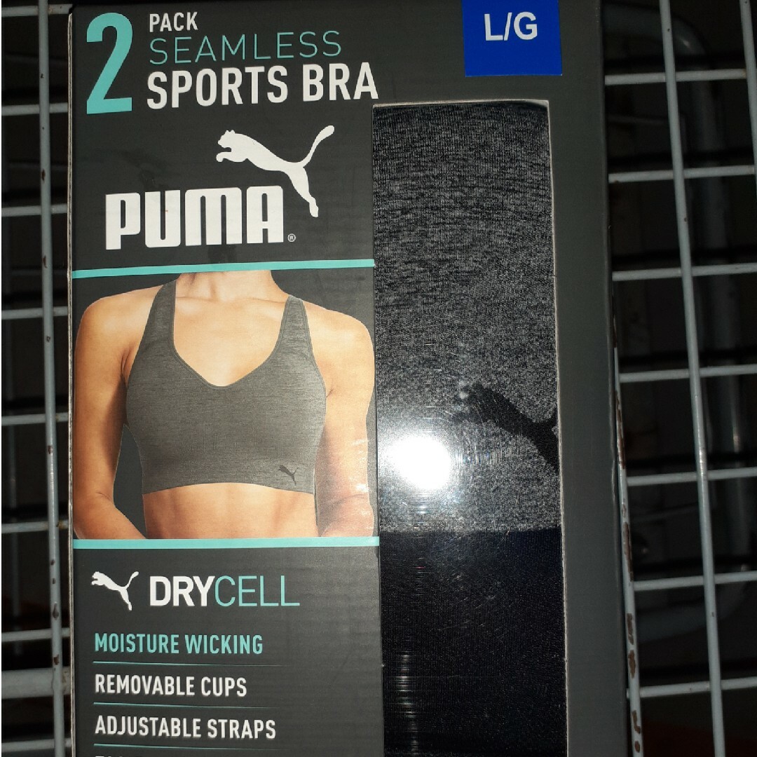 PUMA(プーマ)のPUMA　プーマ　スポーツブラ　L　2枚 スポーツ/アウトドアのトレーニング/エクササイズ(トレーニング用品)の商品写真