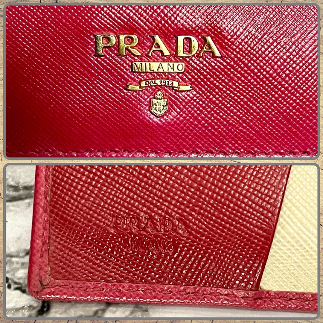 PRADA(プラダ)のなー様専用！PRADA サフィアーノ　メタル　折り財布　マルチカラー レディースのファッション小物(財布)の商品写真