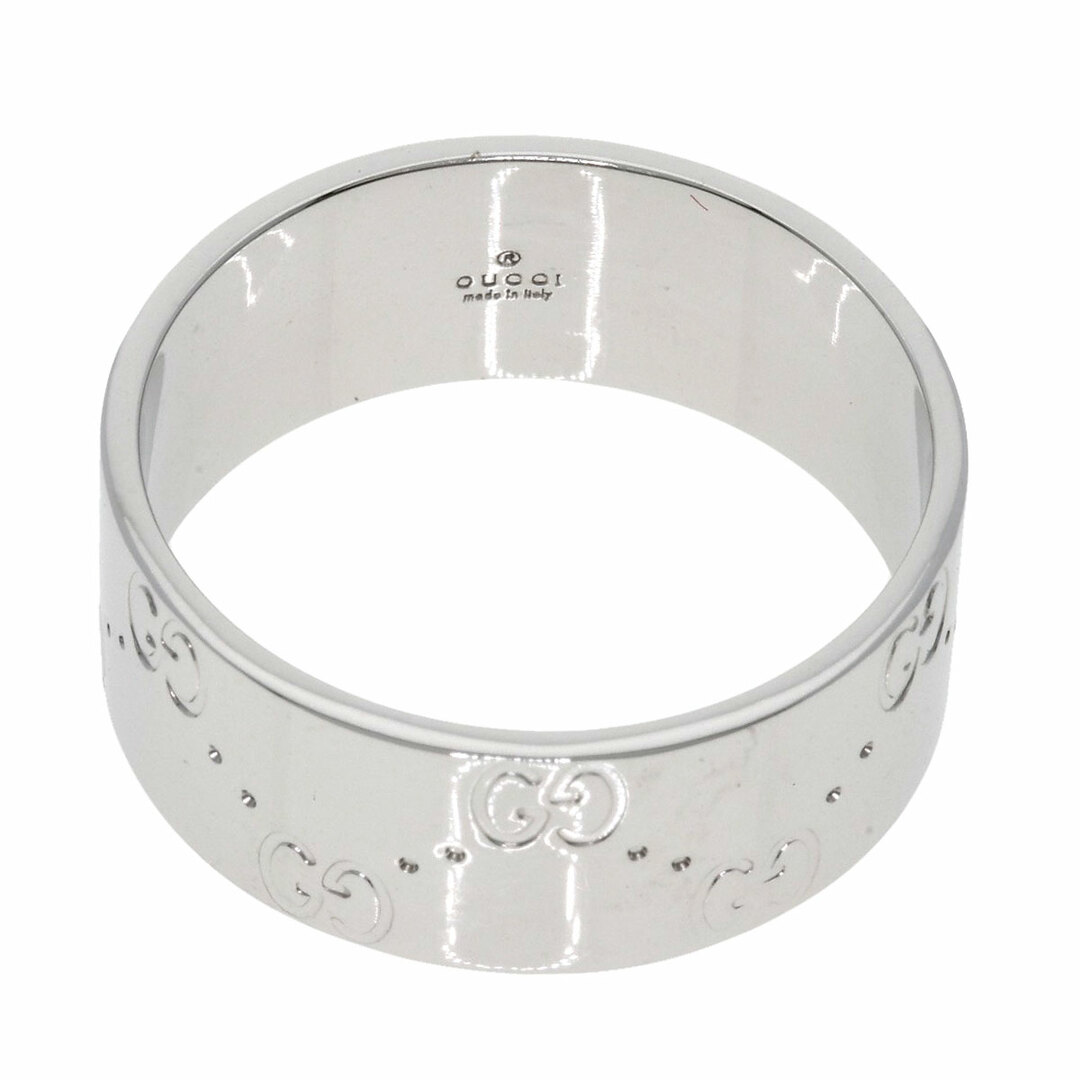 Gucci(グッチ)のGUCCI GG アイコン ワイド リング・指輪 K18WG メンズ メンズのアクセサリー(リング(指輪))の商品写真