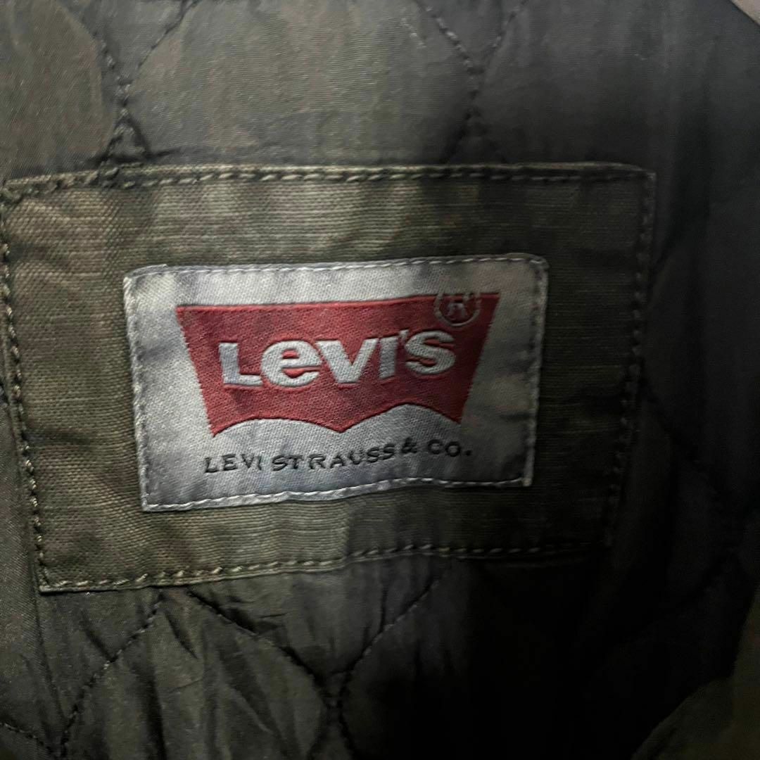 Levi's(リーバイス)のUS古着LEVI'Sリーバイス中綿キルティングジップアップジャケット　サイズL緑 メンズのジャケット/アウター(ブルゾン)の商品写真