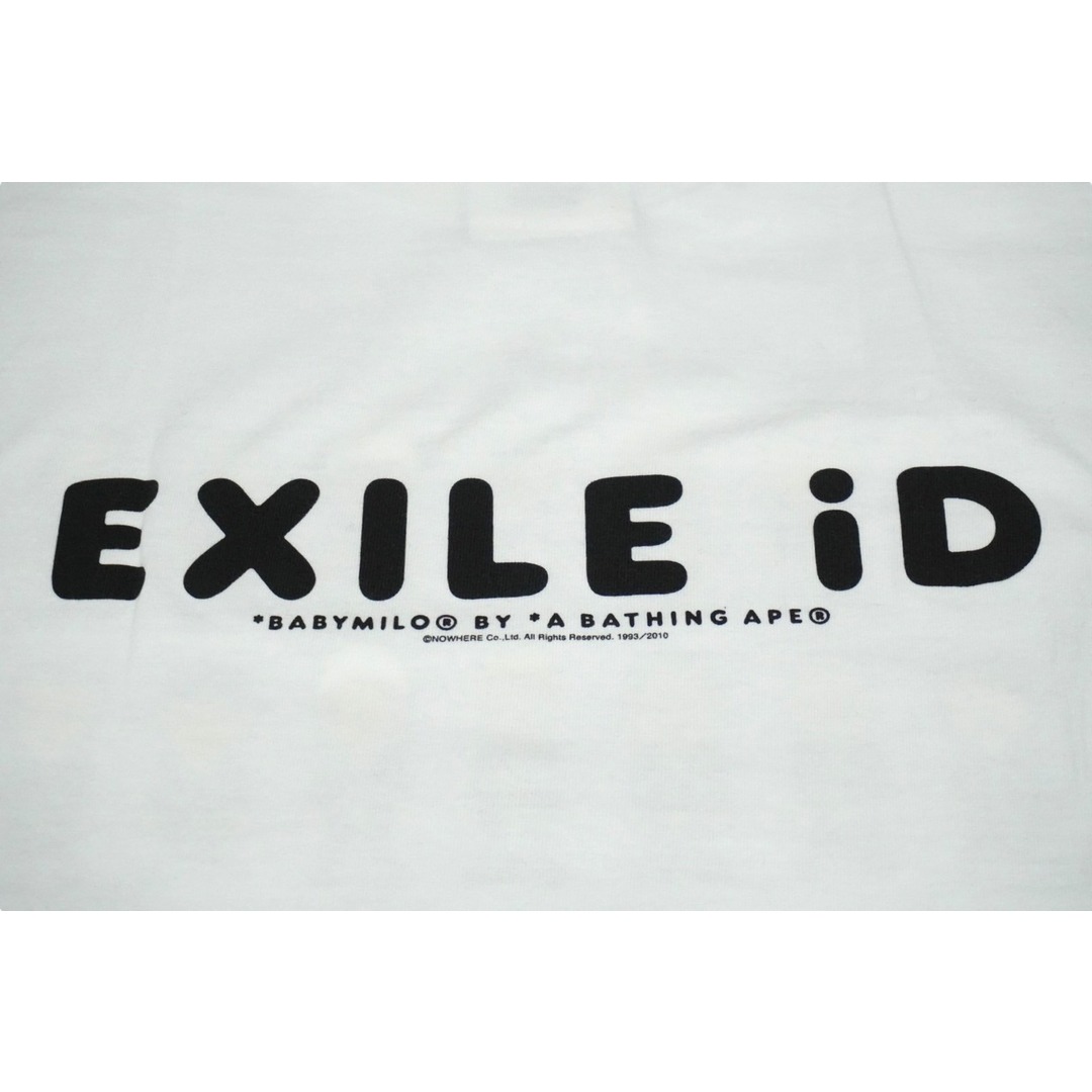 A BATHING APE(アベイシングエイプ)の新品未使用 A BATHING APE EXILE アベイシングエイプ×エグザイル 半袖Ｔシャツ EID-002 ホワイト ブラウン サイズL 58743 レディースのトップス(Tシャツ(半袖/袖なし))の商品写真