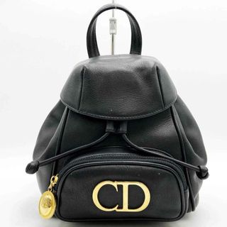 クリスチャンディオール(Christian Dior)のChristian Dior クリスチャンディオール ディオール リュック デイパック CDロゴ ブラック 黒 レザー レディース ファッション USED 【中古】(リュック/バックパック)