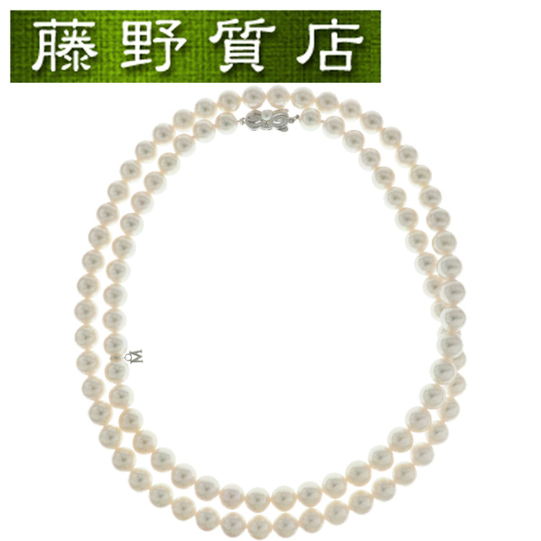 MIKIMOTO(ミキモト)のミキモト MIKIMOTO パール ロング ネックレス K18 ホワイトゴールド × パール あこや真珠 アコヤパール 約8.3－8.9mm 8995 レディースのアクセサリー(ネックレス)の商品写真