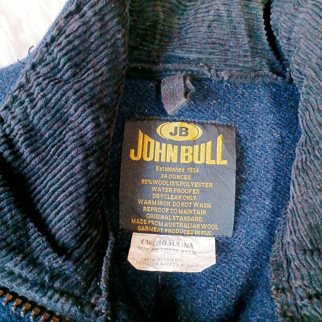 JOHNBULL(ジョンブル)の【希少❇️】JOHN BULLジョンブル　フルジップブルゾンウール　ネイビー メンズのジャケット/アウター(ブルゾン)の商品写真