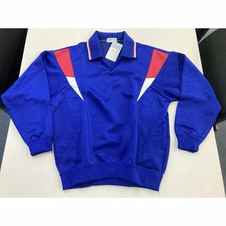 体操服　ジャージ上　ダンネックシャツ　ブルー　Ｓサイズ(その他)