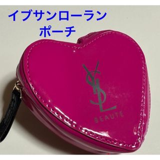 イヴサンローランボーテ(Yves Saint Laurent Beaute)のイヴサンローラン　ノベルティ　エナメルポーチハート型　小物入れ　ミラー(ポーチ)