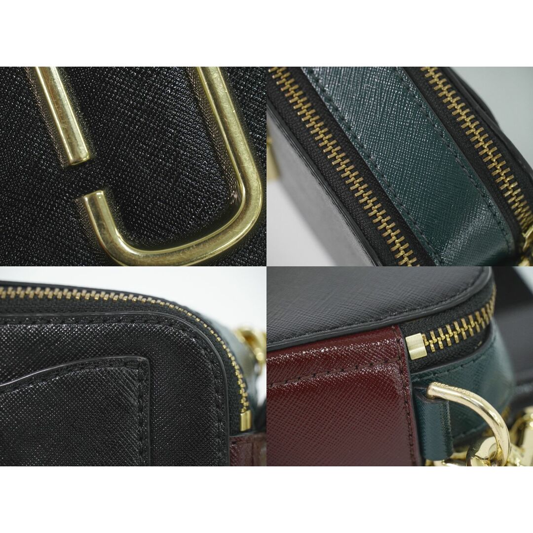 MARC JACOBS(マークジェイコブス)の本物 マークジェイコブス MARC JACOBS スナップショット ショルダーバッグ ポシェット レザー ブラック ブラウン グリーン Snapshot バッグ 中古 レディースのバッグ(ショルダーバッグ)の商品写真