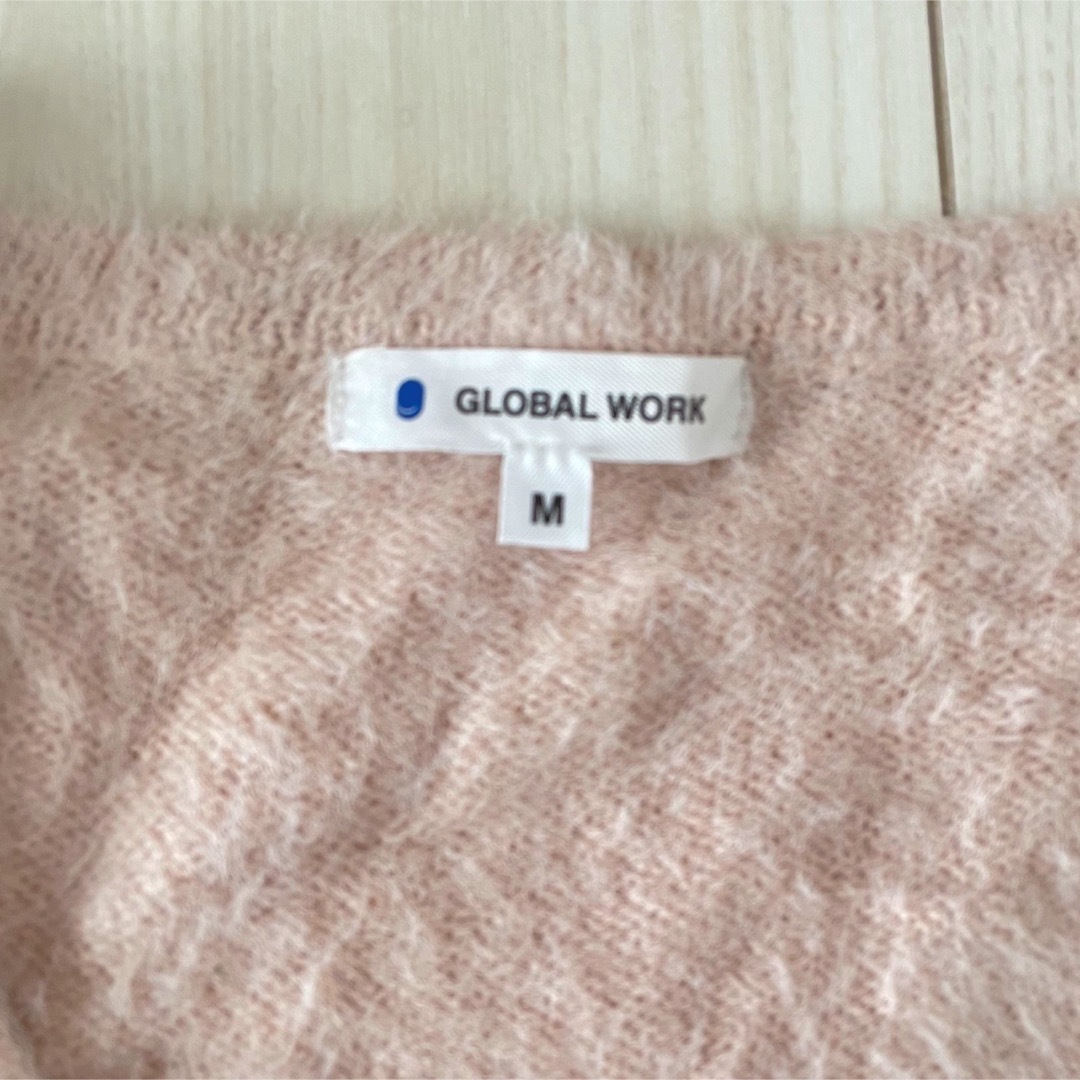 GLOBAL WORK(グローバルワーク)のGLOBAL WORK キッズ　ニットカーディガン　M キッズ/ベビー/マタニティのキッズ服女の子用(90cm~)(カーディガン)の商品写真