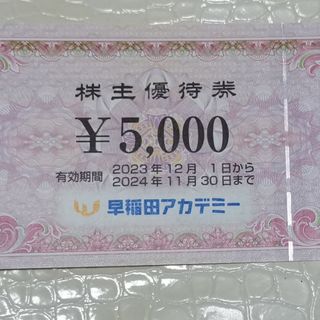 早稲田アカデミー　株主優待券　5000円(その他)