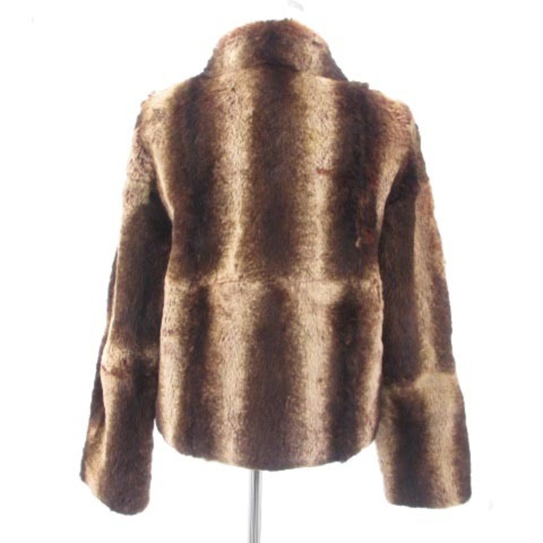 ANAYI(アナイ)のアナイ 毛皮 ファーコート ショート ブラウン 茶 38 M位 アウター レディースのジャケット/アウター(毛皮/ファーコート)の商品写真