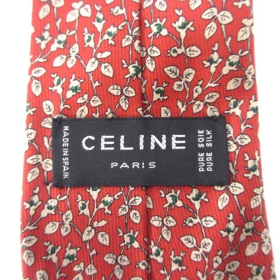 celine(セリーヌ)のセリーヌ ネクタイ レギュラータイ 総柄 ロゴ シルク100％ レッド 赤 メンズのファッション小物(ネクタイ)の商品写真