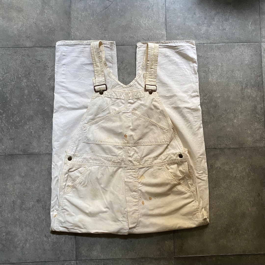 70s sears シアーズ オーバーオール ホワイト 雰囲気系 メンズのパンツ(サロペット/オーバーオール)の商品写真