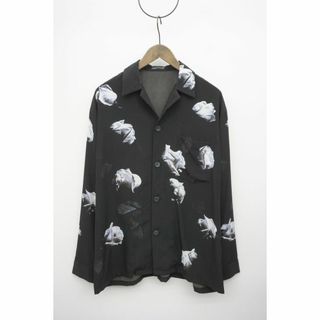 ラッドミュージシャン(LAD MUSICIAN)の美品18AW LAD MUSICIAN フラワー 長袖 シャツ 黒1225N▲(シャツ)