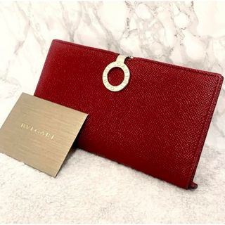 ブルガリ(BVLGARI)のブルガリ　長財布　ビーゼロワン　レッド　ロゴクリップ(財布)