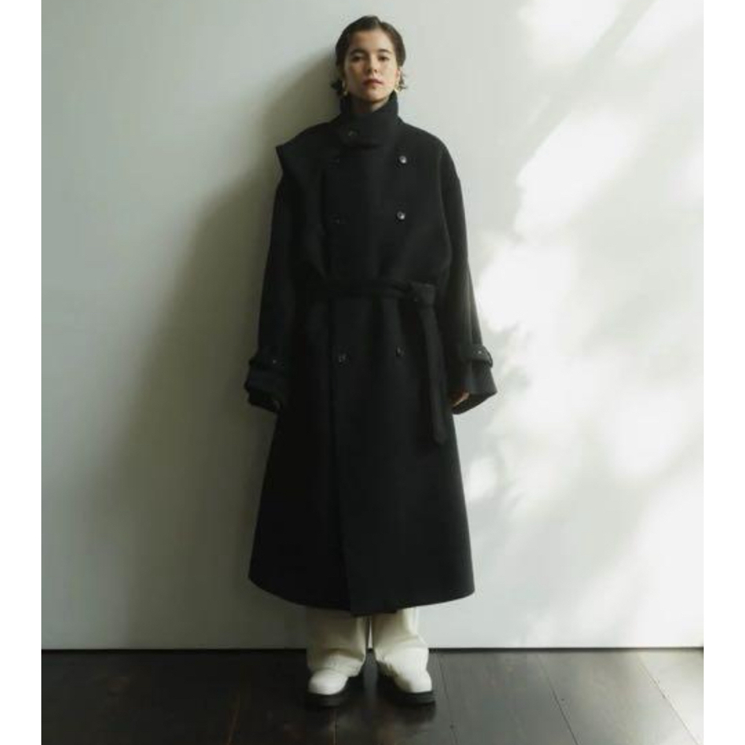 Ameri VINTAGE(アメリヴィンテージ)のknuthmarf layered motorcycle coat black レディースのジャケット/アウター(ロングコート)の商品写真