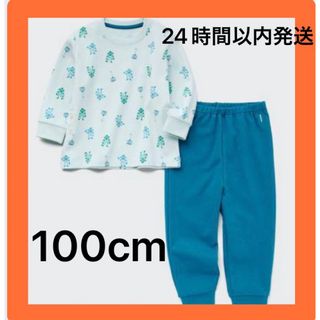 ユニクロ(UNIQLO)の【新品】ユニクロ　パジャマ　100cm 肌面コットン100% 年中素材　ロボット(その他)