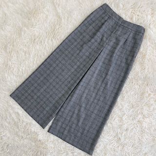 プラステ(PLST)の美品　PLST プラステ　ワイドパンツ　グレー　S(カジュアルパンツ)