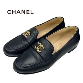 美品 20SS CHANEL シャネル スエード ローファー グレー 35C靴/シューズ