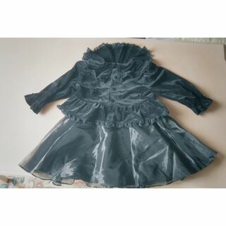 SAEKI YUKIMORI 黒オーバーブラウスとジャンパースカート100cm用(ドレス/フォーマル)