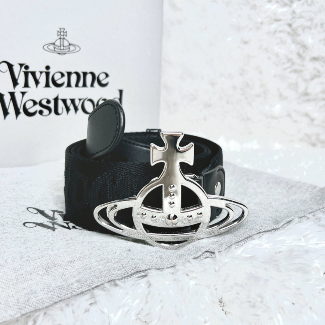 【希少】Vivienne Westwood ブラック　ベルト　ビックオーブ