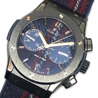 ウブロ(HUBLOT)の　ウブロ HUBLOT クラシック・フュージョン イタリアインディペンデント セラミックタータン 521.CM.2703.NR.ITI17 ルビナッチ ファブリック文字盤 ブラックセラミック/ラバーストラップ 自動巻き メンズ 腕時計(その他)