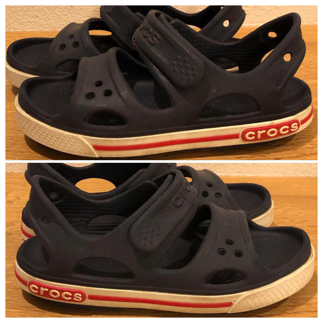 crocs(クロックス)のcrocs　クロックス　バヤバンド　サンダル　キッズ　C11　18㎝ キッズ/ベビー/マタニティのキッズ靴/シューズ(15cm~)(サンダル)の商品写真