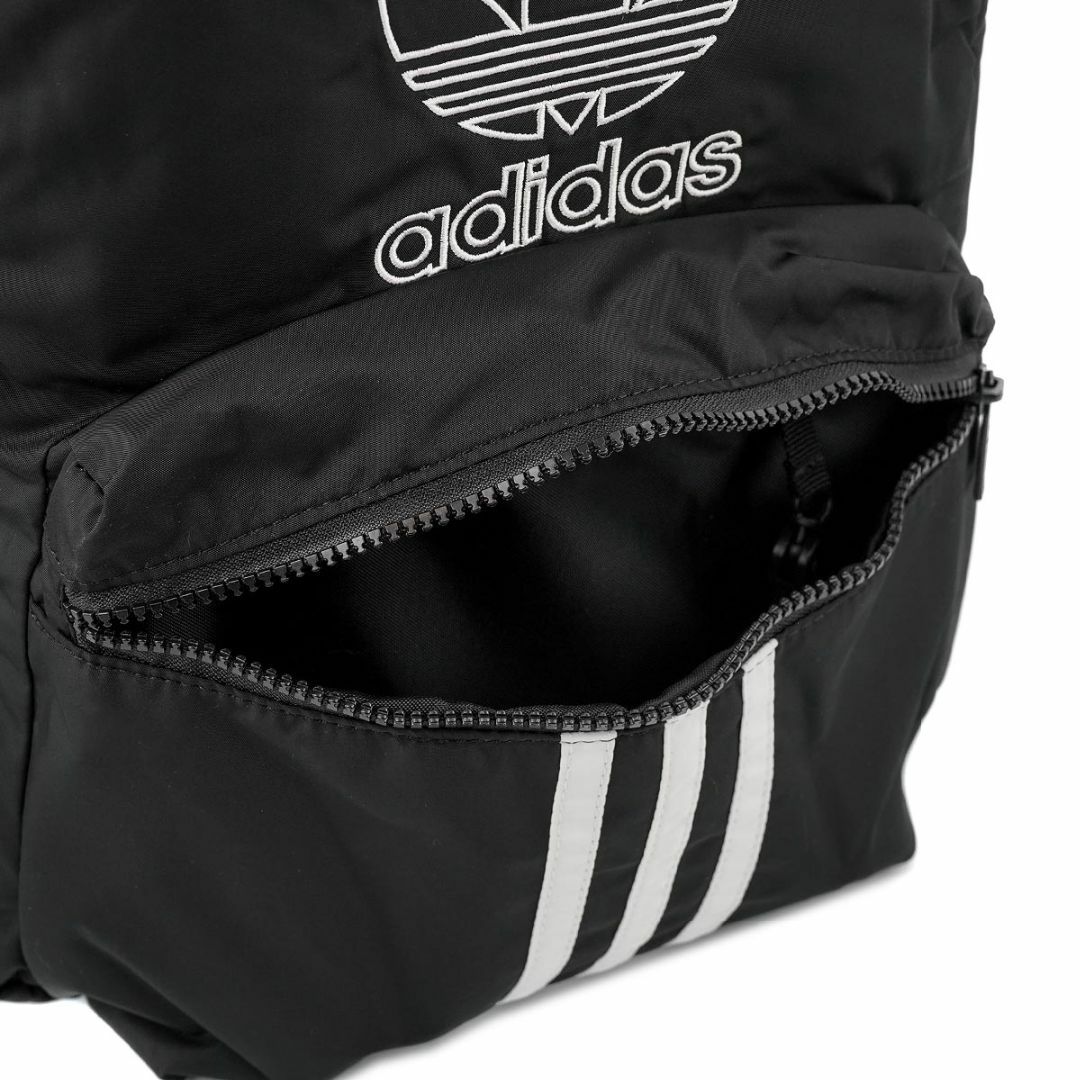 adidas(アディダス)のバックパック adidas アディダス CL5490 Originals National 3-stripe Back Pack リュックサック Black/White ブラック×ホワイト メンズのバッグ(バッグパック/リュック)の商品写真