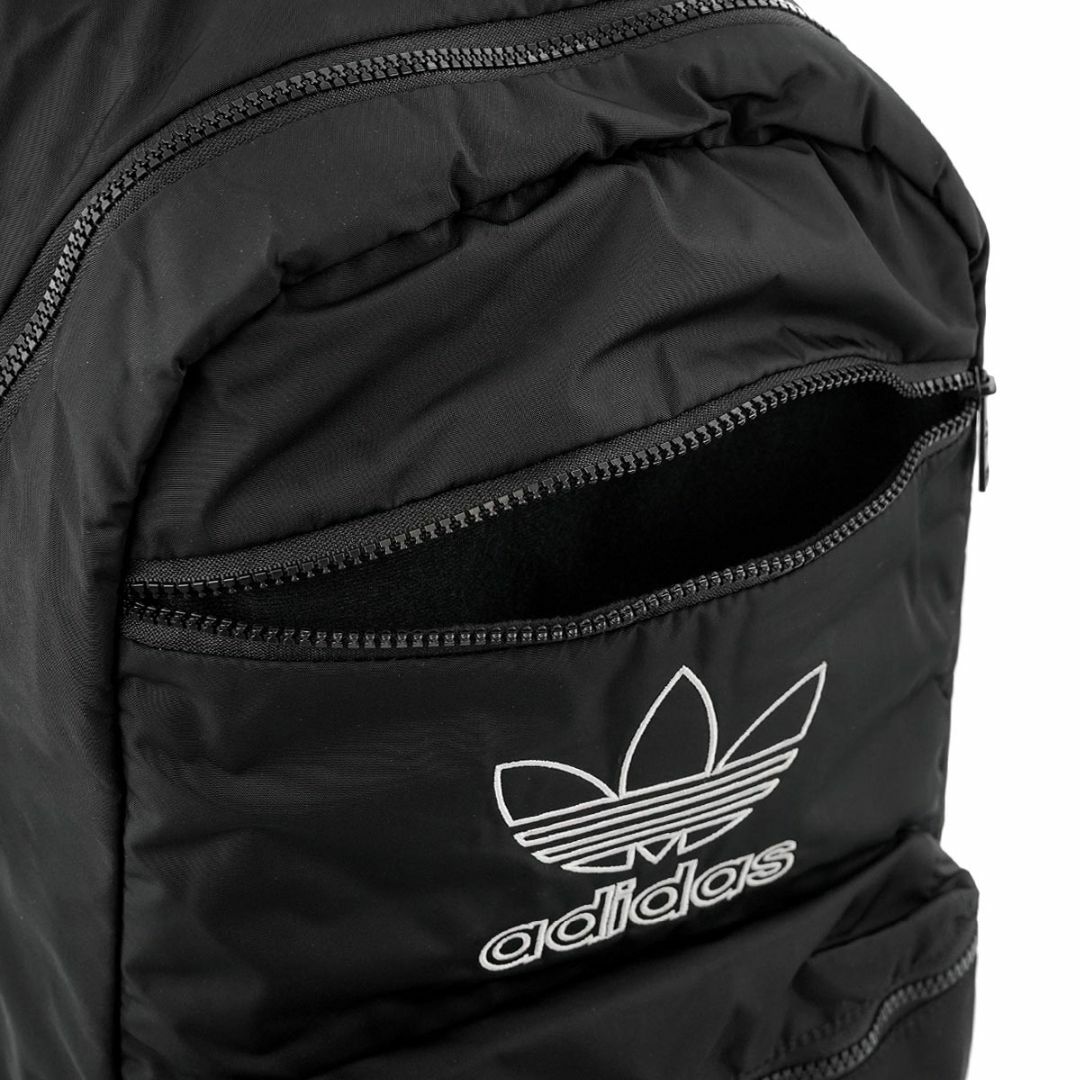 adidas(アディダス)のバックパック adidas アディダス CL5490 Originals National 3-stripe Back Pack リュックサック Black/White ブラック×ホワイト メンズのバッグ(バッグパック/リュック)の商品写真