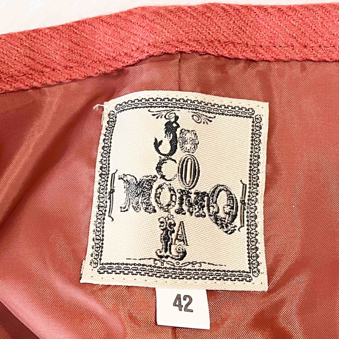 Jocomomola(ホコモモラ)の【美品】ホコモモラ　スカート　毛100% 朱赤　オレンジ　ウール　42 レディースのスカート(ひざ丈スカート)の商品写真