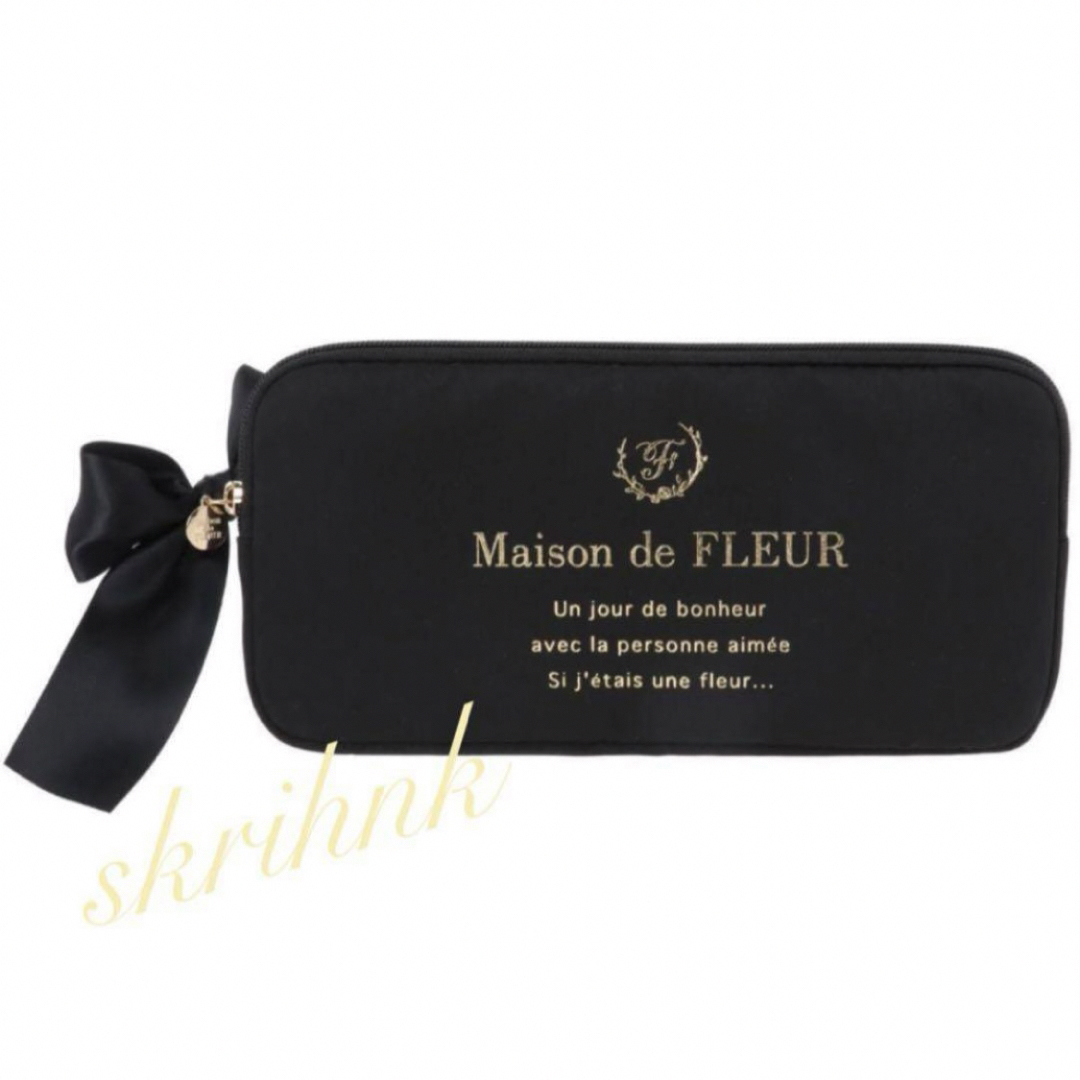 Maison de FLEUR(メゾンドフルール)の♡メゾンドフルール♡スイッチライト用ケース♡ブラック♡黒♡新品タグ付き♡ポーチ♡ レディースのファッション小物(ポーチ)の商品写真